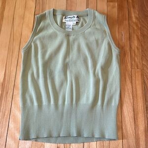 Cute Vintage Light Green Sleeveless Top